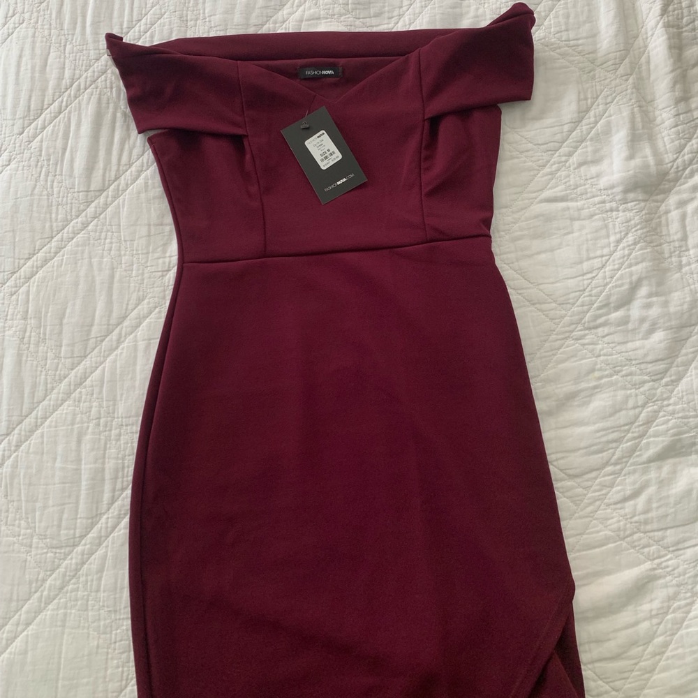 Burgundy dress